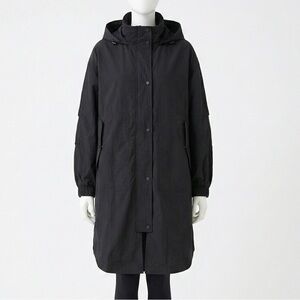 Calia By Carrie Underwood Black Hooded Anorak Jacket Water Repellent Windbreaker